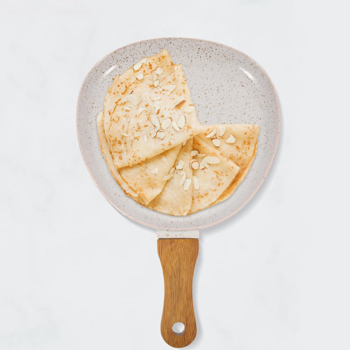 ULTECHNOVO Keramikteller mit Holzgriff, Dekorativer Crêpe Teller für Feiern | Ofenfest und Mikrowellengeeignet, Anti Scalding Griff, Ergonomische Form, für Persönliche Partys und Feiermomente