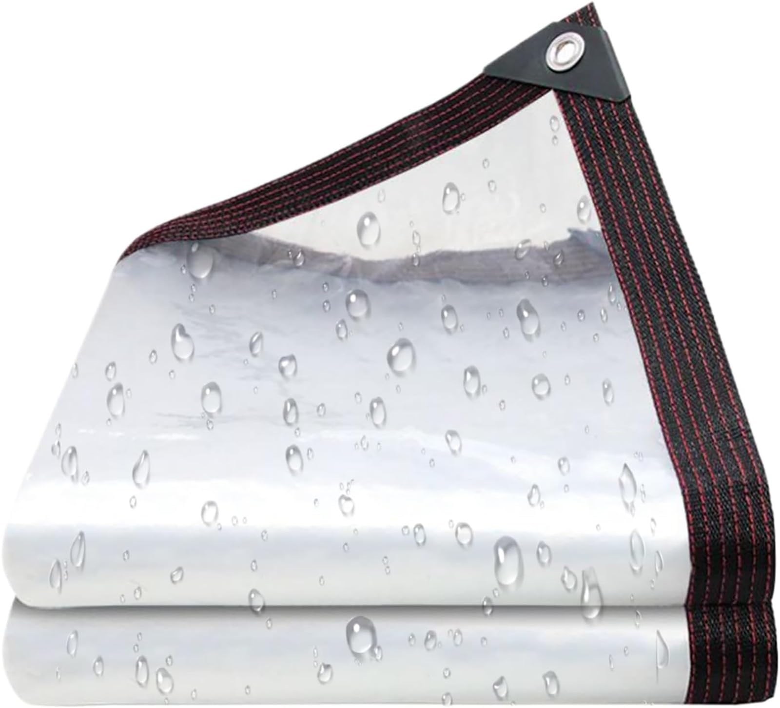Lona transparente impermeable resistente con ojales cubierta para cenador