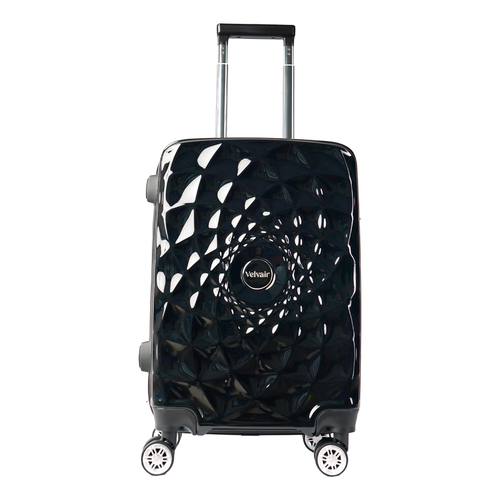 velvair Hard-Sided Polypropylene Cabin Luggage 20 Inch (55 cm) | Lightweight Carry-On Suitcase | 8 Wheel Double Spinner Trolley Bag with TSA Lock | Small Hand Luggage for Men & Women (Black)-picture-40