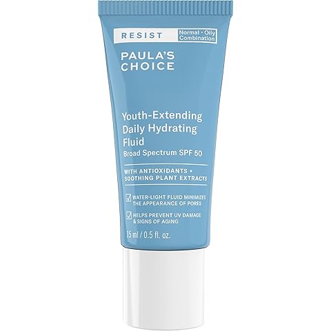 Paula's Choice RESIST Daily Hydrating Fluid Face Moisturizer SPF 50, UVA & UVB Protection, Chamomile & Vitamin E, Lightweight Sunscreen for Oily Skin, Fragrance-Free