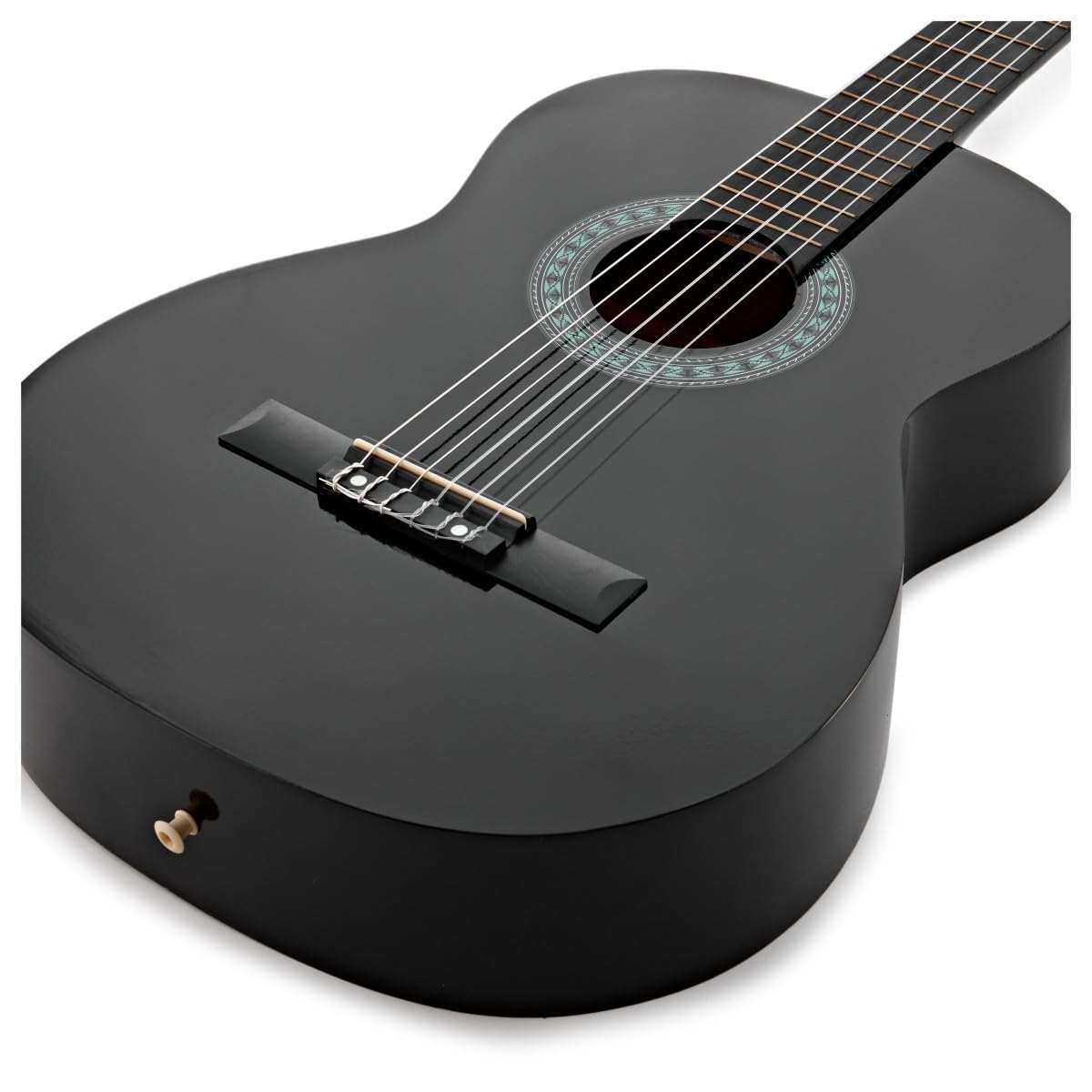 Konzertgitarre 4/4 Erwachsene Schwarz von Gear4music Musikinstrumente & DJ-Equipment