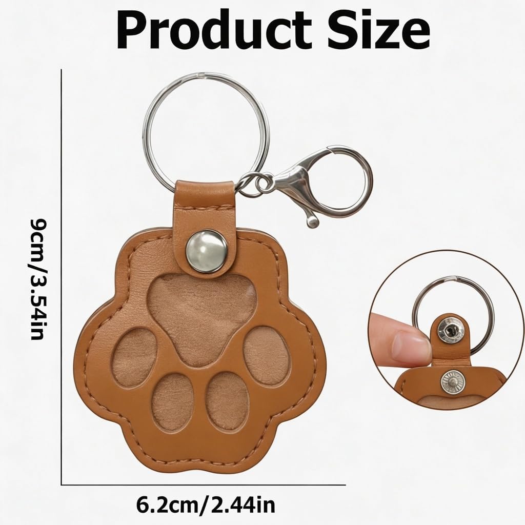 Honor Your Beloved Pet - Rotating Wooden Memorial Frame for 4x6 Pictures with Pet Hair Storage Keychain - Sympathy Gift for Loss of Dog or Cat - Pet Bereavement Keepsake for Dog & Cat Lovers - Image 3