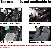 Vista 6 de AUCELI Juego completo de fundas para asientos de coche, fundas transpirables para asientos delanteros y traseros con esponja compuesta de 2mm