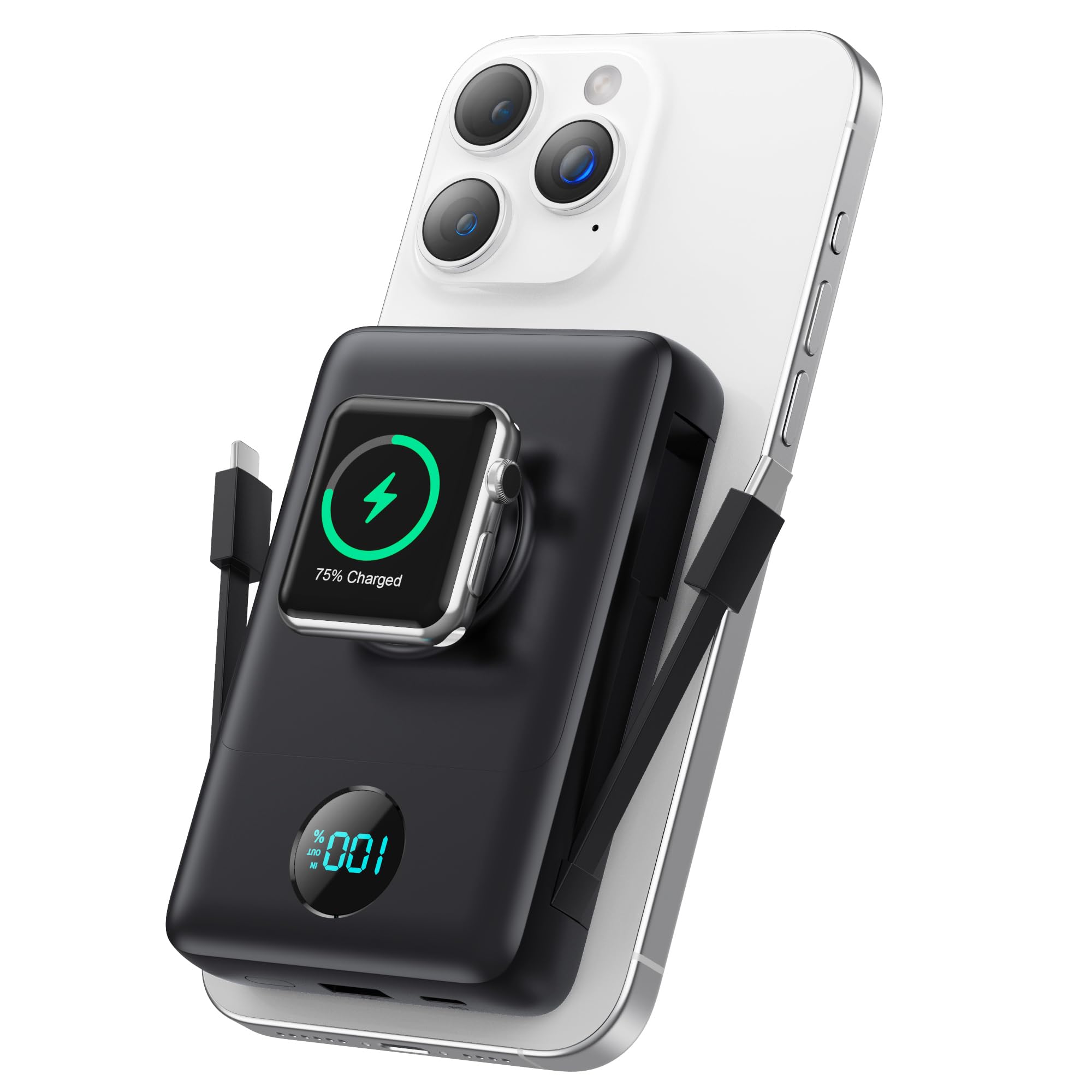 IWALK AG-X – Banco De Energía Inalábrico Agnético Con Cargador De