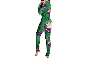 Womens Mardi Gras Pajamas Onesie