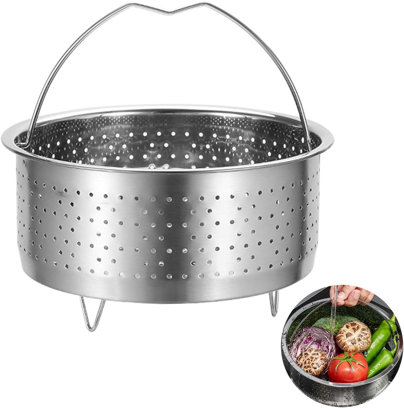 Cuiseur Vapeur,Cuiseur à Vapeur En Acier Inoxydable Avec Couvercle De Poignée, Cuiseur à Riz