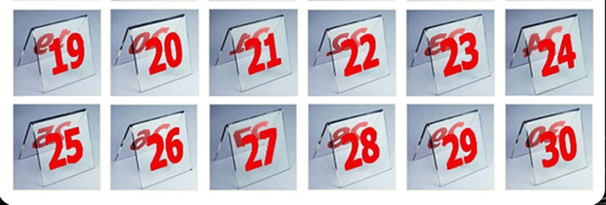 Numery stołów akrylowych