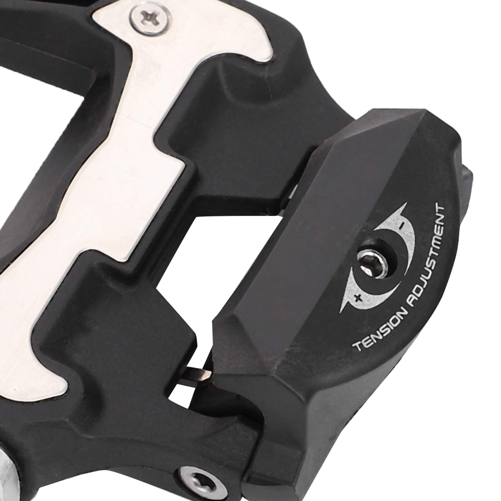Yosoo Health Gear Pedales Autoblocantes SL para Bicicleta de Carretera, Plataforma de Fibra de Nailon Ultraligera Antideslizante, con Tacos de Repuesto