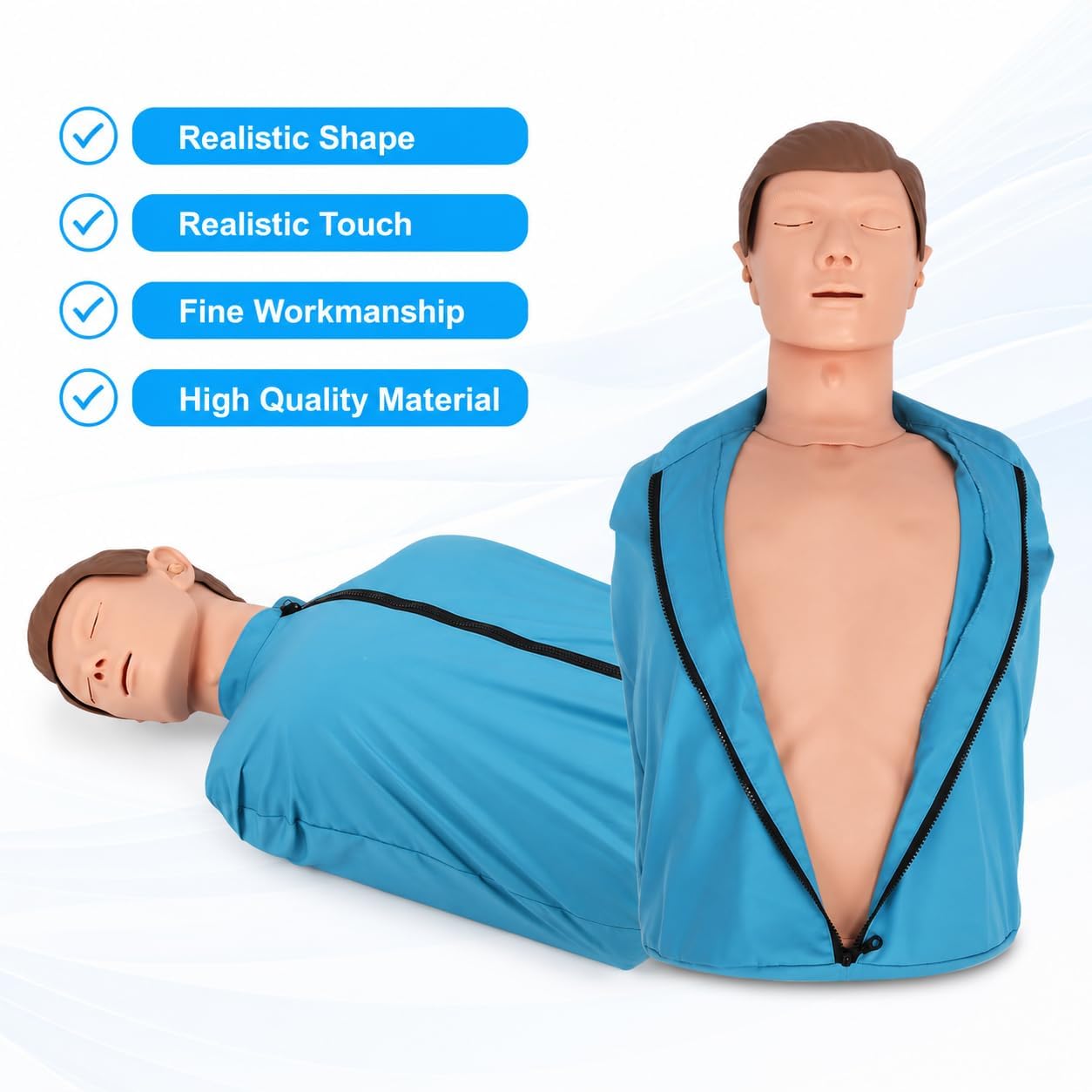 CPR-Trainingspuppe für Erwachsene, Halbkörper-Reanimation, Übungsmodell