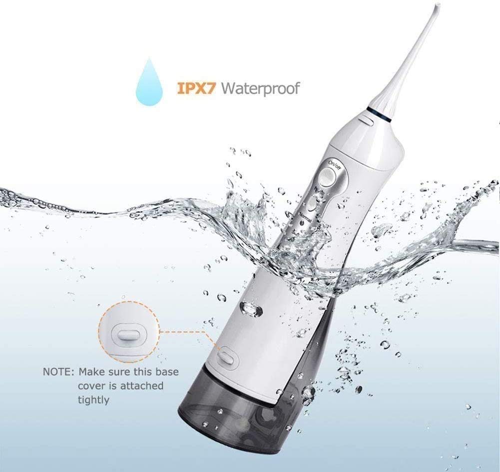 GeRRiT Irrigatore Orale Dentale Cordless, flosser Impermeabile IPX7 IPX7 Portatile e Ricaricabile for casa e Viaggi, Bretelle e Bridges Cura, 3 modalità