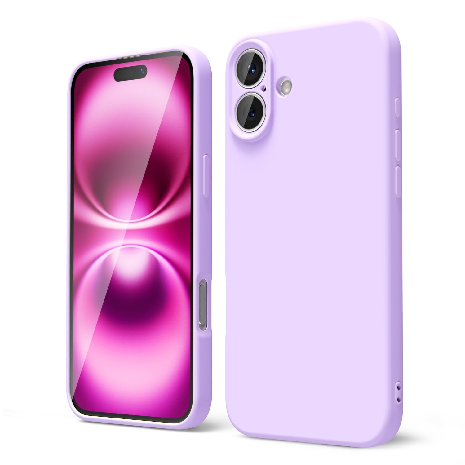 oakxco for iPhone 16 Pro Max Case Liquid Silicone, Soft Rubber Gel Elegant Aesthetic Basic Simple Cover, Cute Thin Slim TPU Matte Solid Color Plain Smooth Case for Women Girl, Light Pink — view 1531