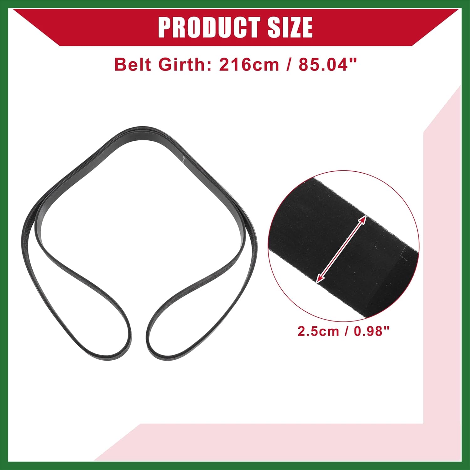 Motoforti No.56992RNAA03 Serpentine Belt for Honda Civic 2007 / Inner Serpentine Drive V-Ribbed Belt/Durable EPDM / 1 Pcs Black Long-lasting
