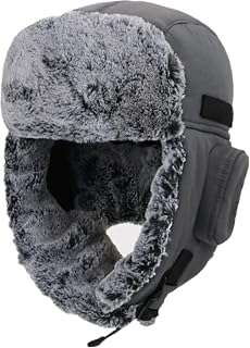 Winter Trapper Hat,Russian Ushanka Trooper Aviator Hats for Men & Women,Snow Eskimo Hat with Ear Flaps for Cold Weather.