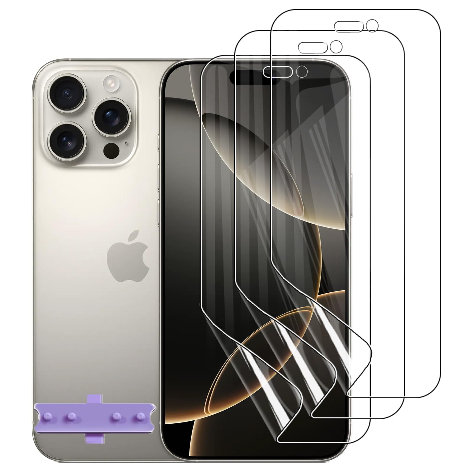 Protecteur D'écran Hydrogel Pour IPhone 17 Pro Max 6.9" - 2 Pièces, Transparent, Anti-traces, Auto-cicatrisant, Avec Guide De Pose - 2