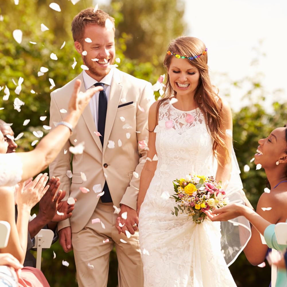 10 diademas de flores LED con diez flores y 10 luces LED, para fiestas, festivales, bodas
