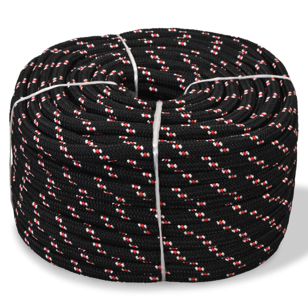 vidaXL Marine Rope Polypropylene 8mm 500m Black Boat Yacht Dock Line Cord — image 1