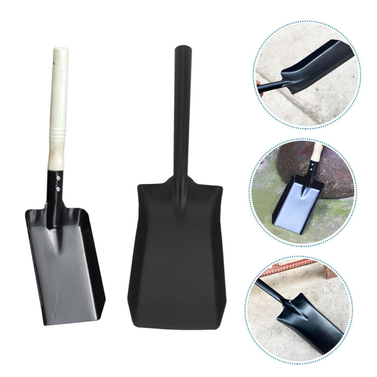 TOYANDONA 2pezzi Pala Giardino in Ferro Resistente all Usura Adatta per Esterni per Scavare Terreni Difficili e Rompere Zolle di Terra Indurite Pratica per Giardinaggio e Rimozione Ghiaccio