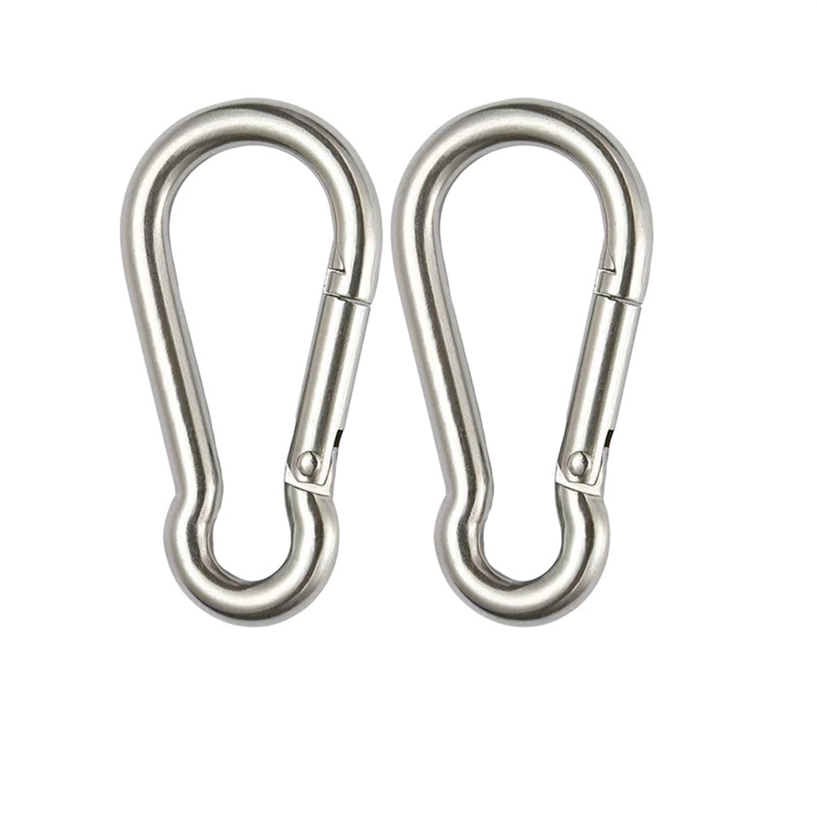 Klipsy zatrzaskowe Karabińczyki ze stali nierdzewnej 304, klamry do wspinaczki, karabińczyk z zamkiem na klucz(M5 2PCS)