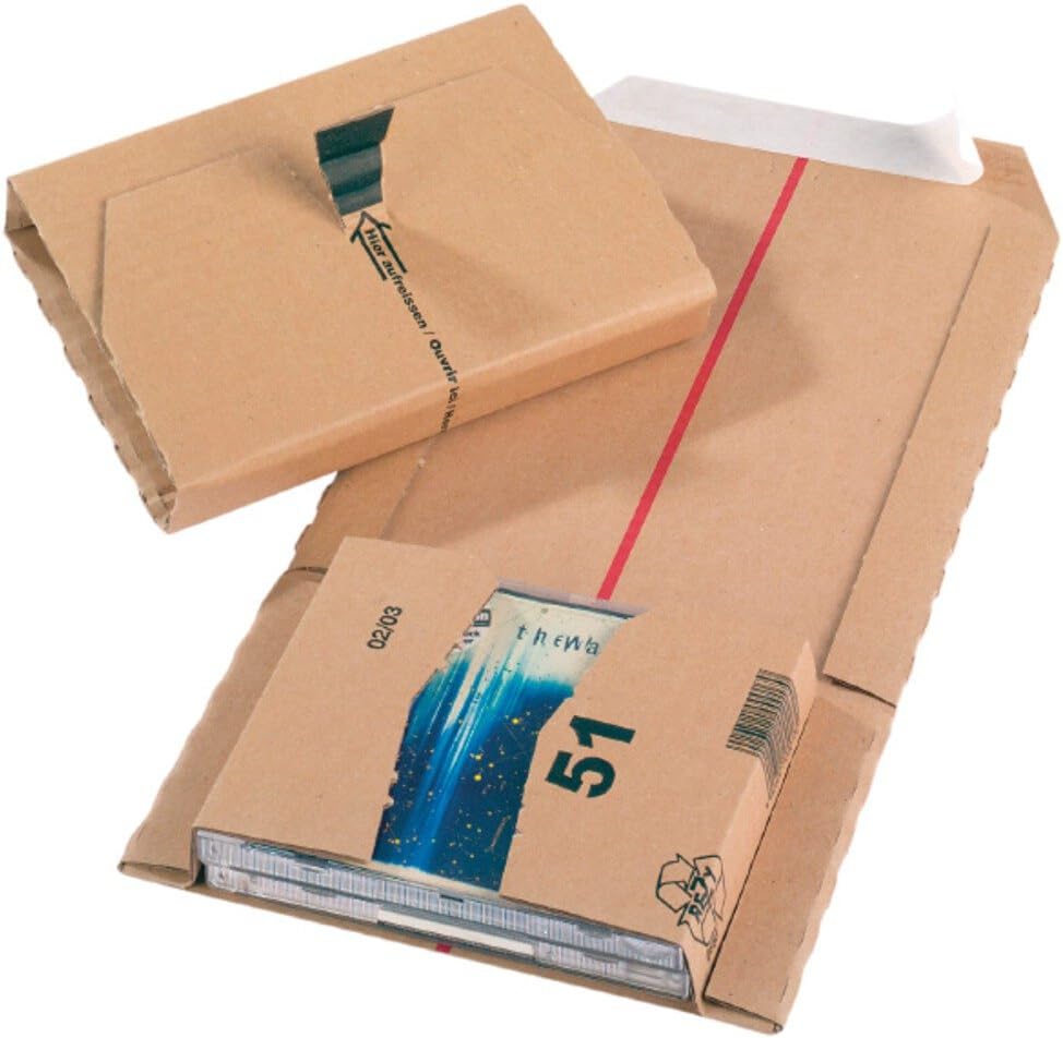 Jiffy Wrap Around Cardboard Postal Box, Size 51 (CD), 147 x 126 x 55mm
