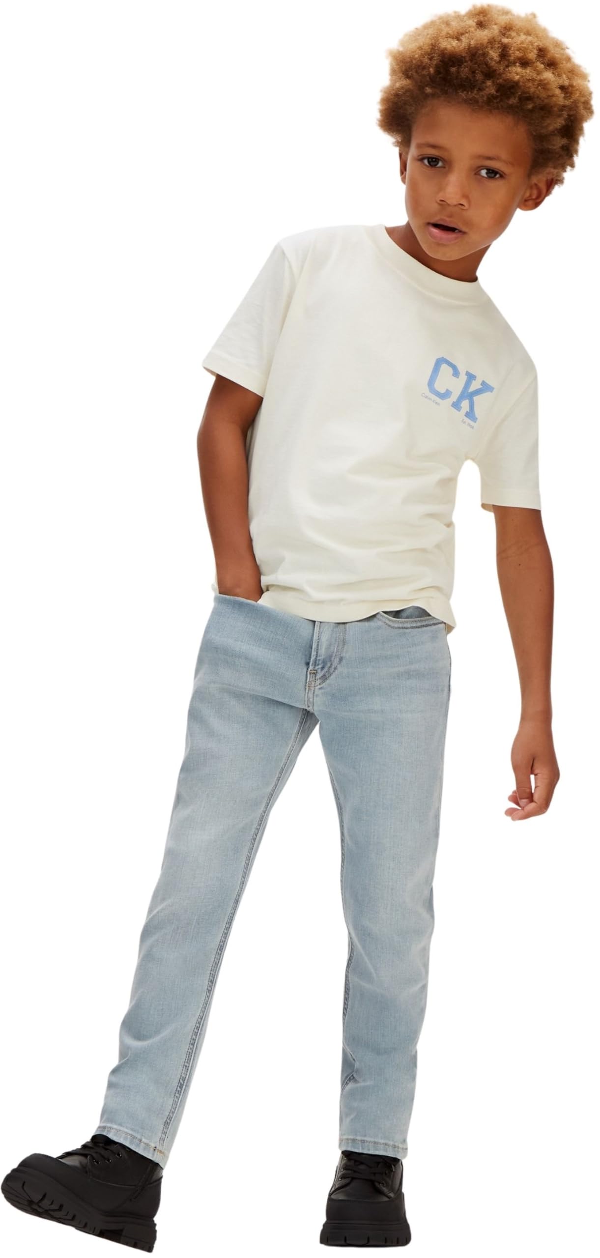 Calvin Klein Andrew Wash Dad Lvcksjc46b - Inne dżinsy Chłopcy