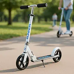 Patinete Dobravel Adulto Infantil 2 Rodas Grandes 20mm Com pezinho Guidão Regulagem de Altura Freio Traseiro até 90kg