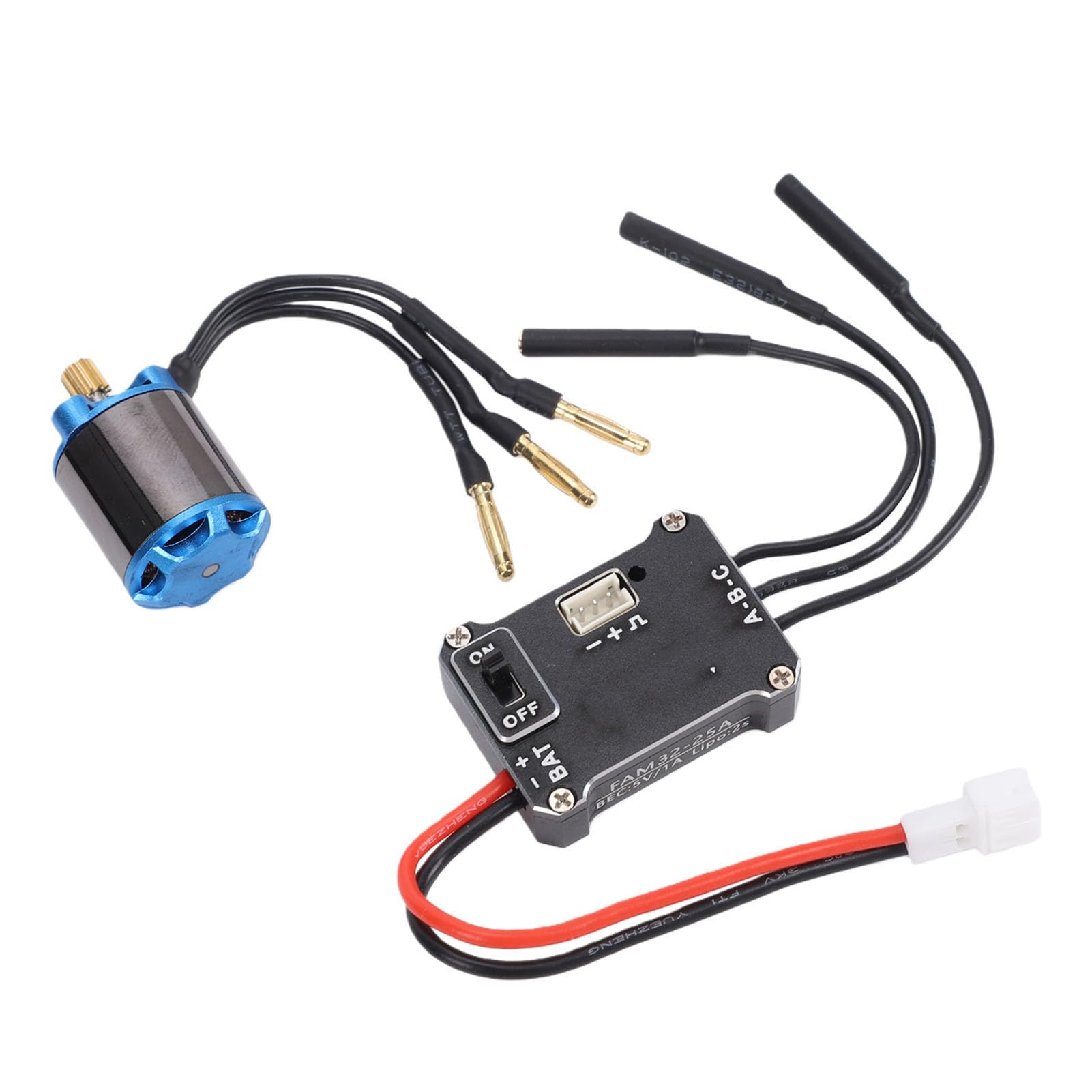 Zestaw RC Brushless Silnik i Regulator, 5000KV 25A ESC, do Modeli RC | Zestaw ESC do silnika gąsienicowego RC, z bezczujnikowym silnikiem bezszczotkowym, do SCX30 1/30
