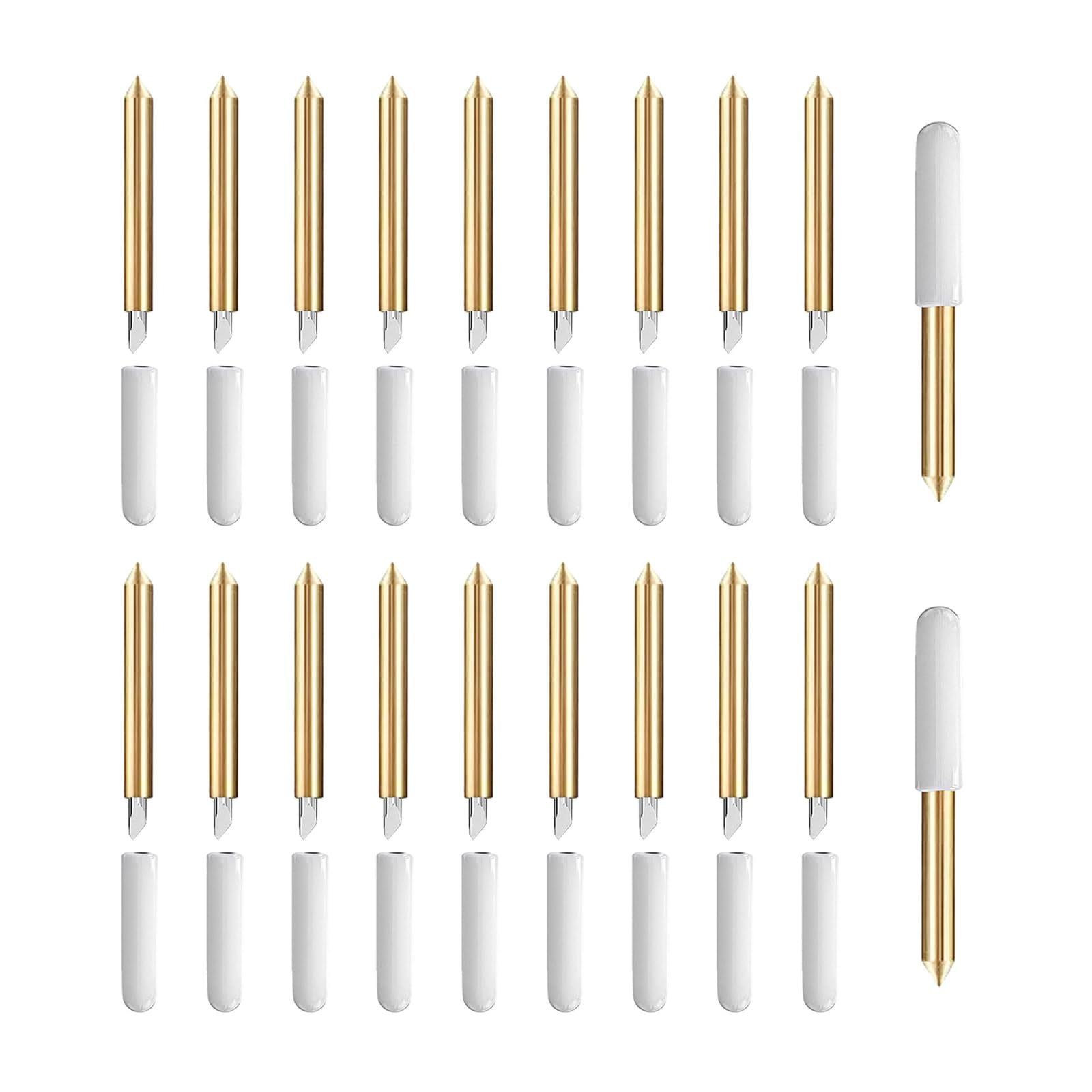 Viemior 20PCS Premium Fine Point Blades Compatible with Cricut Maker 3/4/Maker/Explore 3/4/Explore Air 2/Air/One/Venture, Perfect for Slicing Cuts Glitter Vinyl, Cardstock, Faux, Adhesive Foil, Vellum