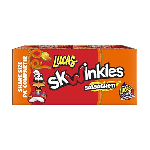 Lucas Salsagheti - Tiras de caramelo caliente con sabor a mango y salsa con sabor a tamarindo, paquete de piezas tamaño King para golosinas,