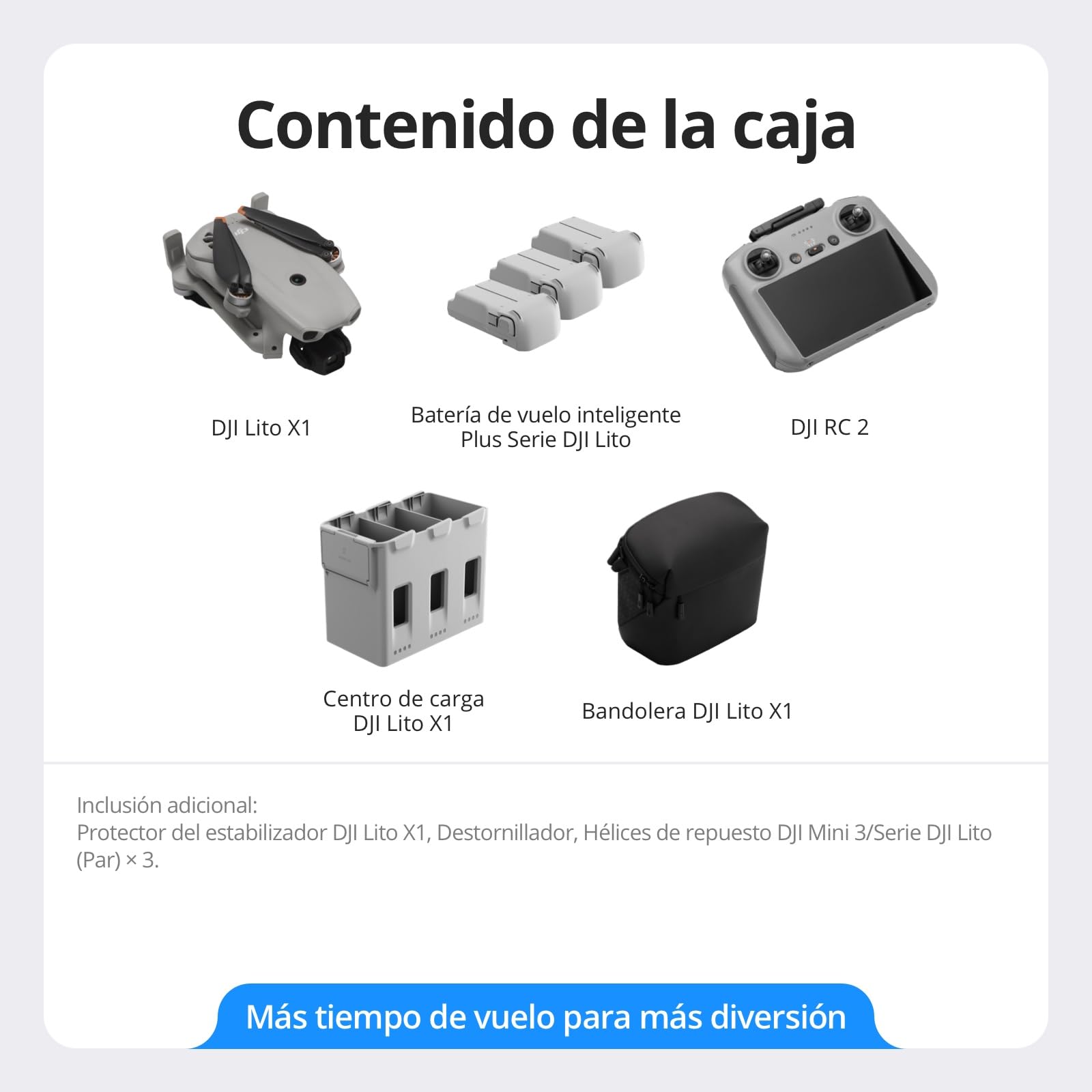 DJI Lito X1 Pack Vuela Más Plus (DJI RC 2), Versión actualizada de Mini 3