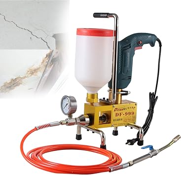 High Pressure Floor Grouting Machine Grout Injecting Pump Epoxy Pump Grouter Concrete Injection Grouting Pump Waterproof Roof Repair Household Engineering Construction910W,110V