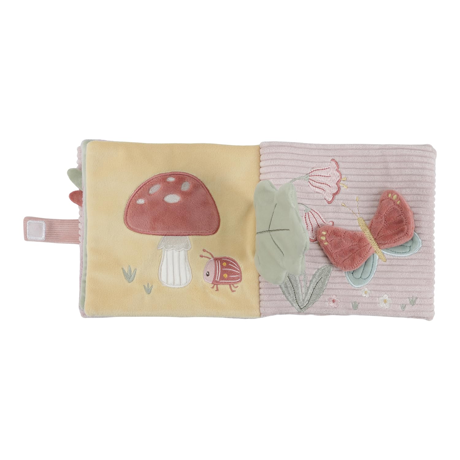 Little Dutch 9007 Livre d'activités en tissu Motif jardin de fées Rose