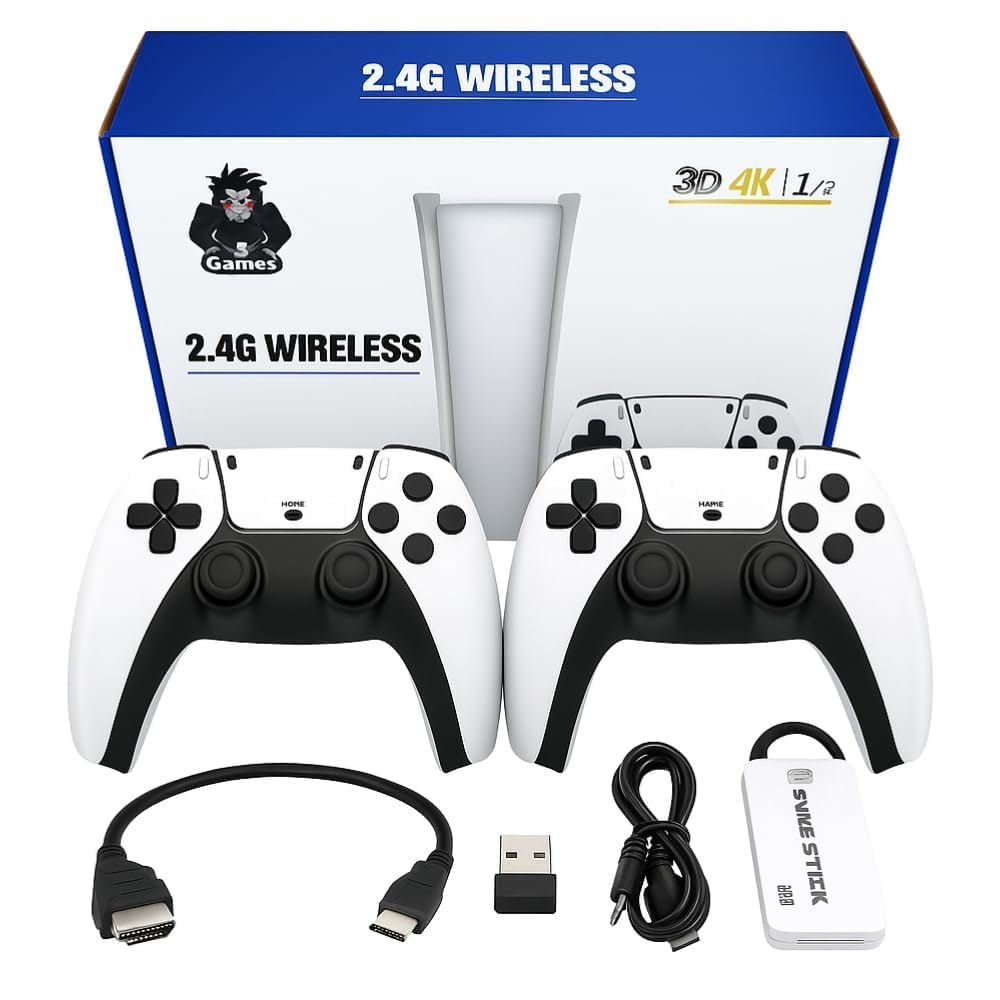 Winsumm 4K HDMI Retro Game Stick Console with 2 Wireless 2.4G Controllers | 64GB TF Card, 20000+ Built-in Games, Plug & Play TV Gaming Console,Supports 20+ Emulators,HD Output for Smart TV,PC & Monitor-image-28