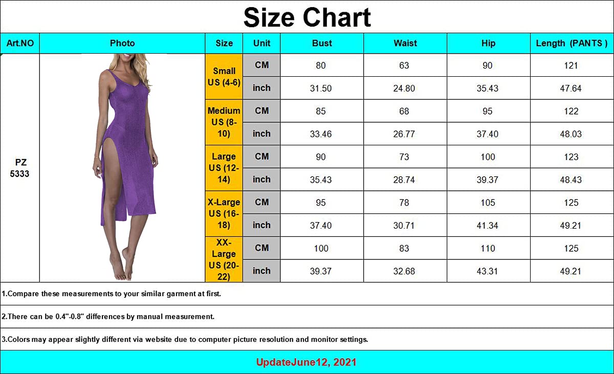 PerZeal Sexy senza maniche costume da bagno coprire Ups puro Crochet Plus Size Beach Bikini vedere attraverso costumi da bagno Maxi abiti, 5333viola, XX-Large