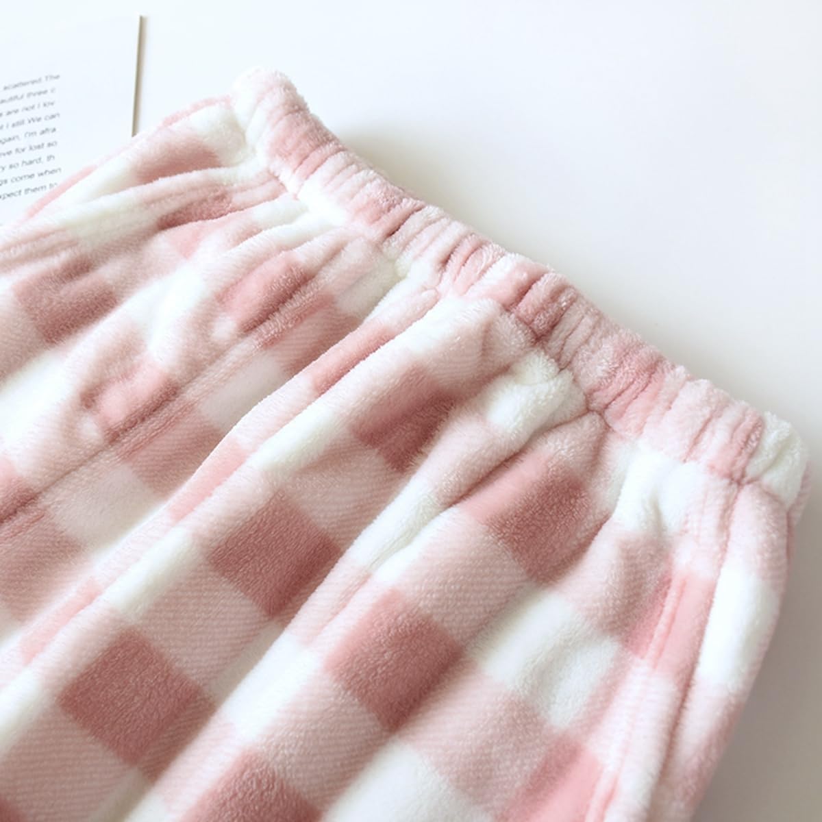 codcm Womens Plaid Fluffy Pajama Pants Fuzzy Fleece Cozy Lounge Pants with Pockets Winter Warm Pj Bottoms - Image 3