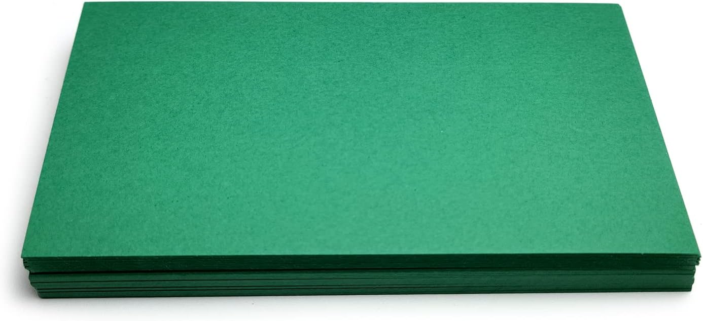 PPAPPAPPIYO 3x5 Colored Index Cards, 50 Pack 180gsm (Green)
