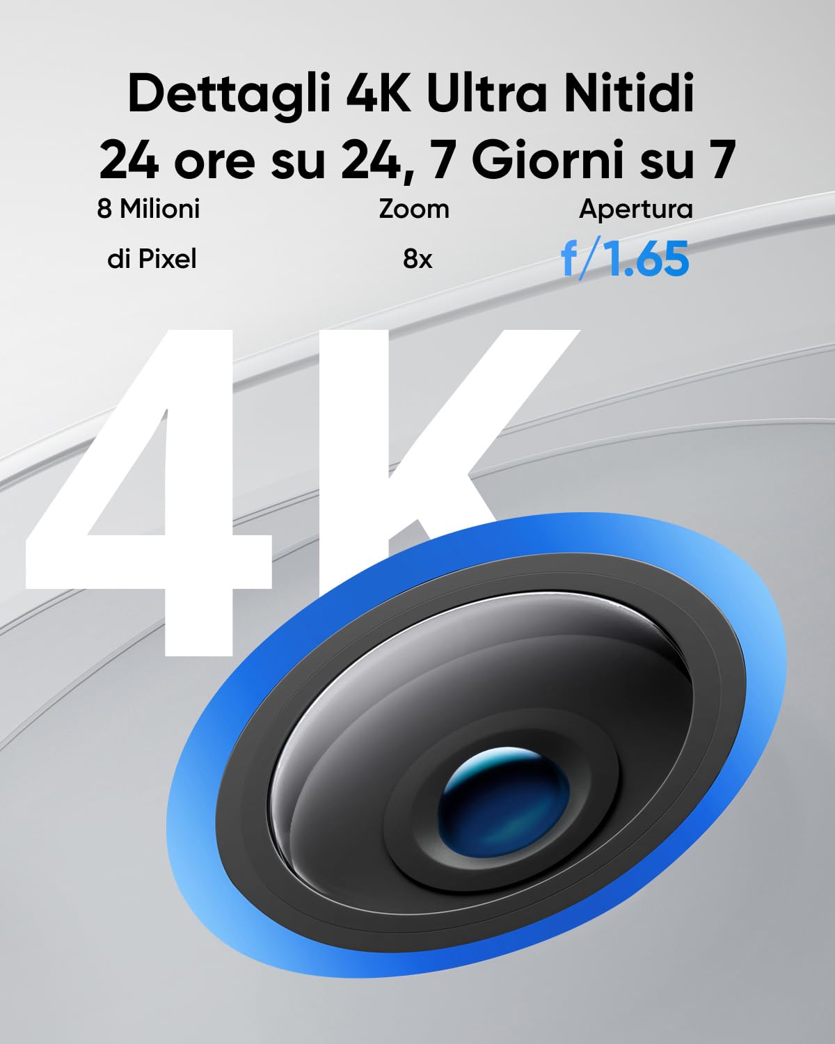 eufy Security eufyCam E330 (Pro) kit 4 telecamere, telecamere esterni 4K, registraz, 24/7, plug-in, NVR Wi-Fi, disco rigido 1 TB incluso, 10 canali, archiv. locale, nessun costo mensile