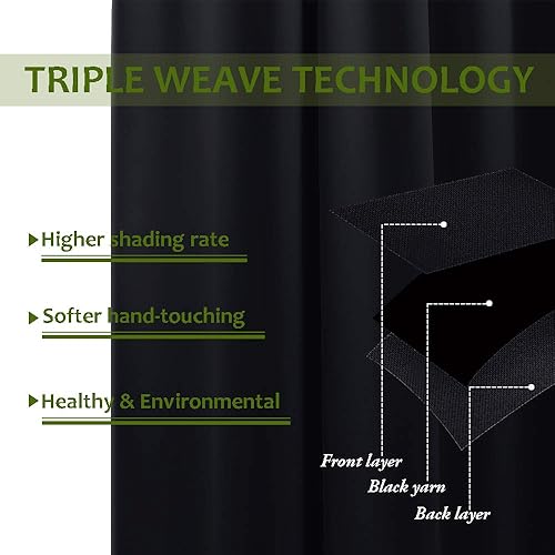 Miniatura 4 de NICETOWN - Cortinas blackout anchas de Halloween con aislamiento térmico, para puertas correderas, puertas de patios y habitaciones (70 x 84