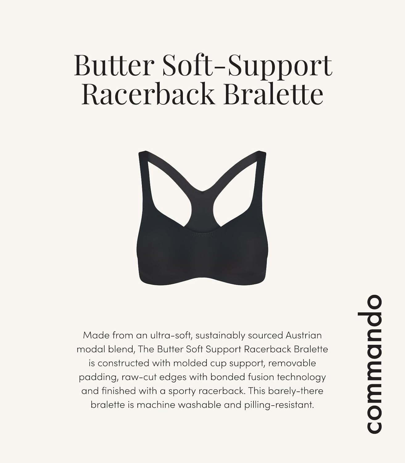 Commando Butter Soft-Support Racerback Bralette BSS502 - Image 3