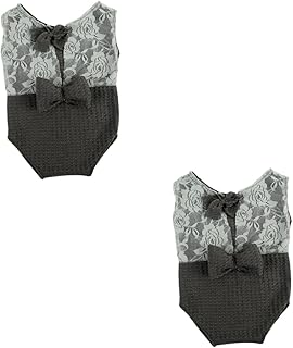 Generic Macacão De Cor Sólida Para Recém-Nascidos 2 Peças Kit De Terno Para Sessão De Fotos De Meninas Macacão Roupas De Menina Adereços De Fotografia Para Recém-Nascidos Roupas De