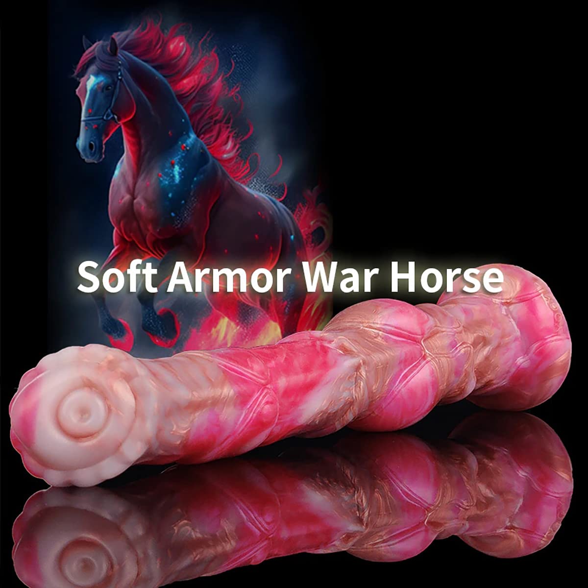 Jixaxe Monster Pferd Dildo Fantasie Realistischer Dildo 30.5 CM G-Spot Dildo Weiches Silikon Analdildo mit Starkem Saugnapf Tierdildo Dicke Knoten Animal Penis Sex Spielzeug für Frauen und Männer