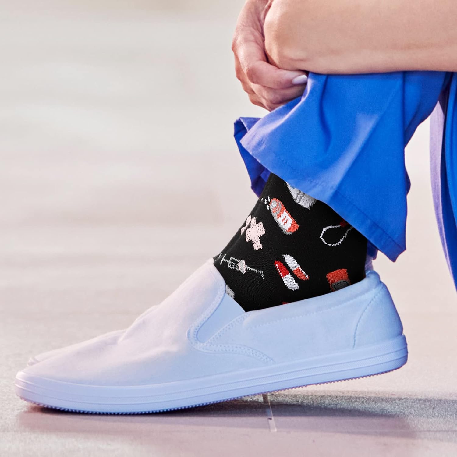 Hercicy 6 Pairs Women's Funny Nurse Socks, Nurse Week & Doctor Day Appreciation Gifts for Medical Assistants - Image 6