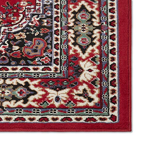 Home Dynamix 7069 Premium Sakarya Traditional Medallion Border Area Rug, Claret, 1'9 Inchx7'2 Inch Runner thumb #3