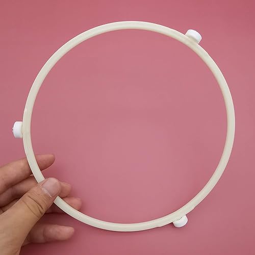 Miniatura 10 de Placa giratoria de vidrio para microondas, anillo giratorio, altura de las ruedas 0.47 pulgadas0.472 in, diámetro exterior 7 pulgadas7.008 in,