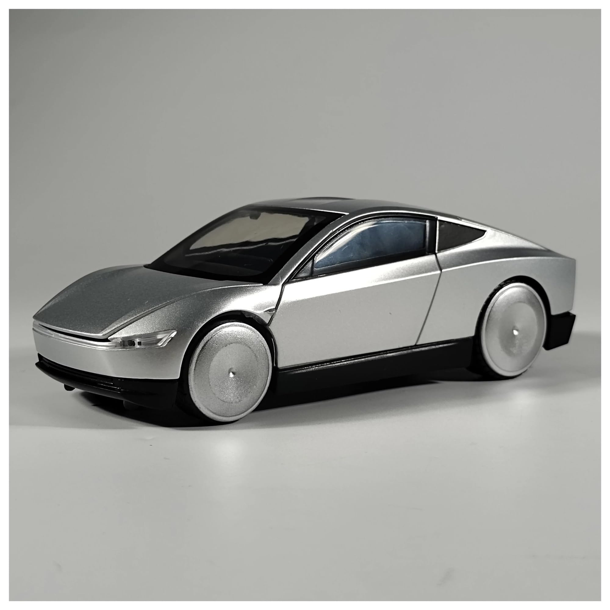 Btwodian Silver Scale Model Car For Tesla For Cybercab Diecast Model Car