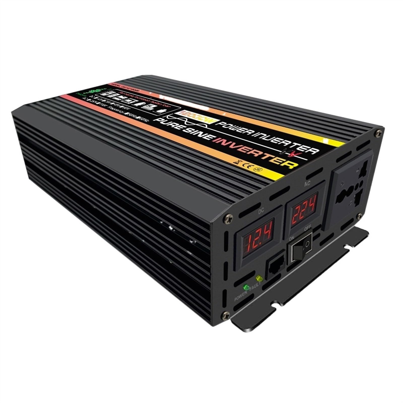 CUDTAPI 12000W Pure Sine Wave Inverter DC 12v/24v/48v/60v To AC 220 Portable Power Bank Converter Solar Inverter Car Converter(12000W,48V)