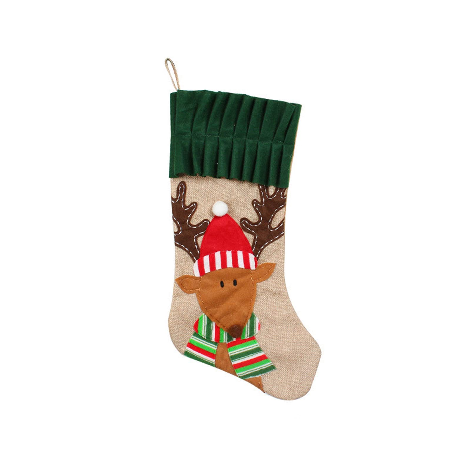 YWLUUOO Christmas Cartoon Gift Santa Elk Stocking Pendant Candy Gift Packaging Bags Supplies for Home Door Window Wall Christmas Stocking Pendant