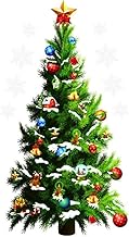 Eioflia- Christmas Wall Sticker Christmas Tree Wall Decals Gifts Star Snowflakes Vinyl Merry Decor Christmas Window Sticker,Xmas Tree Sticker,Merry Tree Wall Sticker,Xmas Window Picture,DIY.
