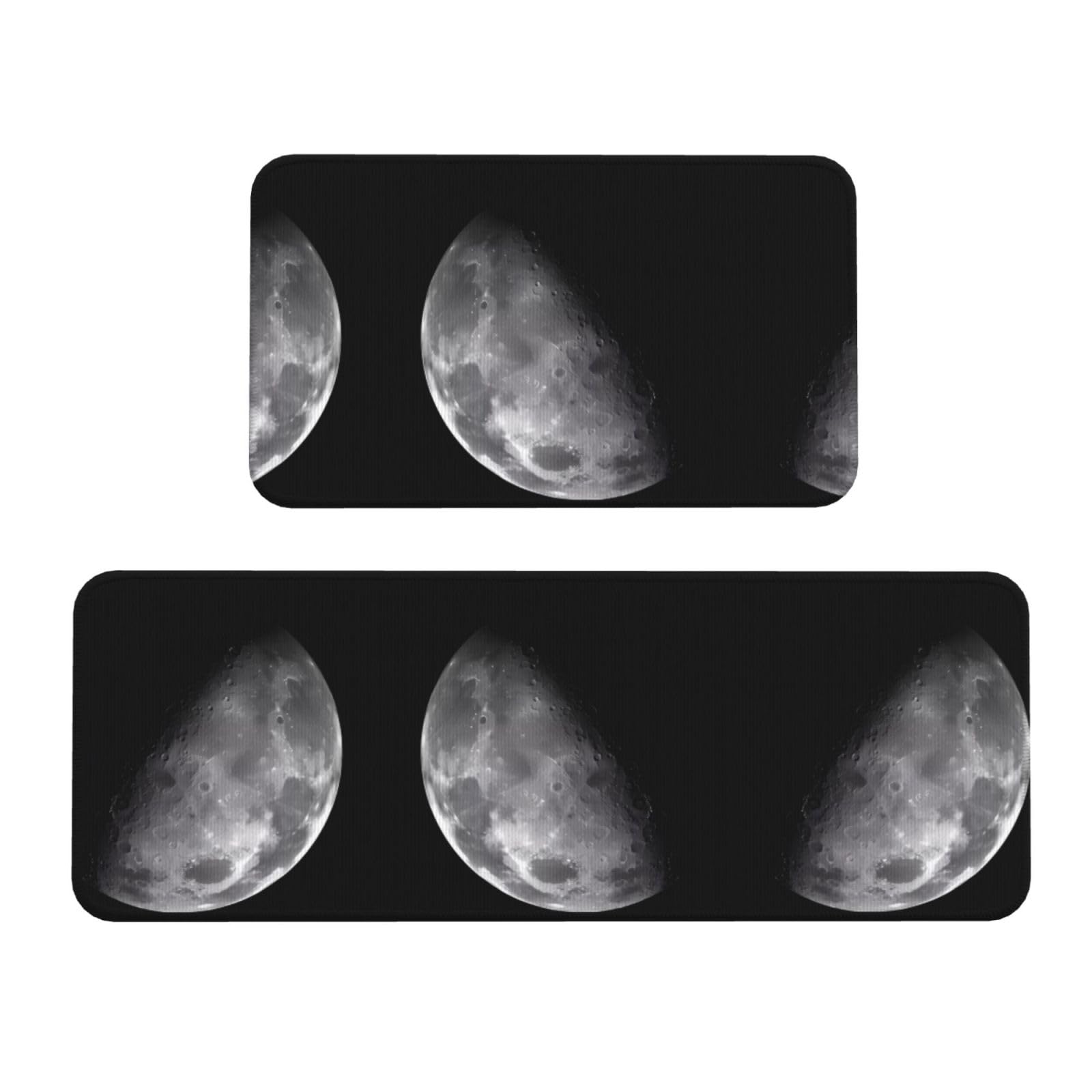 Alfombrillas de cocina lavables y alfombras antideslizantes para fregadero con diseño de luna