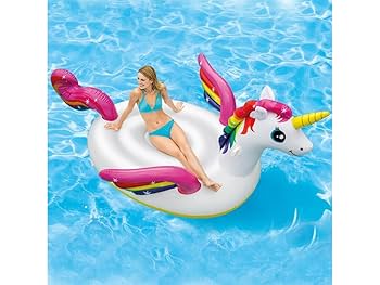 インポート　巨大ユニコーン　浮き輪 Amazon | INTEX(インテックス) 浮き輪 フロート マット メガ