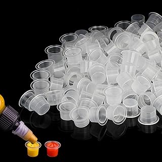 Tattoo Ink Caps - 1000Pcs Disposable Plastic Pigment Tattoo Ink Caps Cups for Tattoo Ink, Tattoo Supplies(Medium #13)…